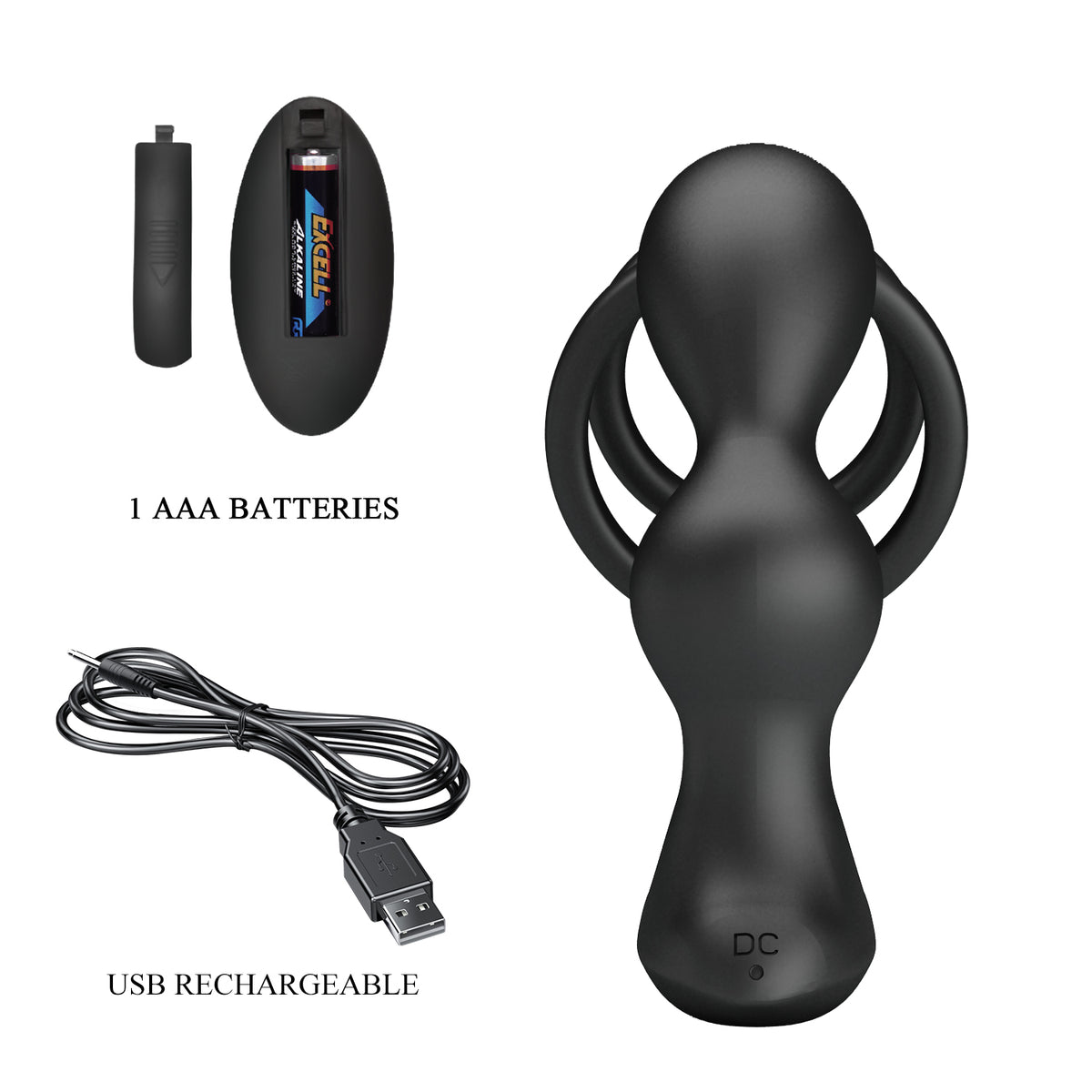 Pretty Love Marshell Vibrating Cock Ring & Butt Plug with Remote Control