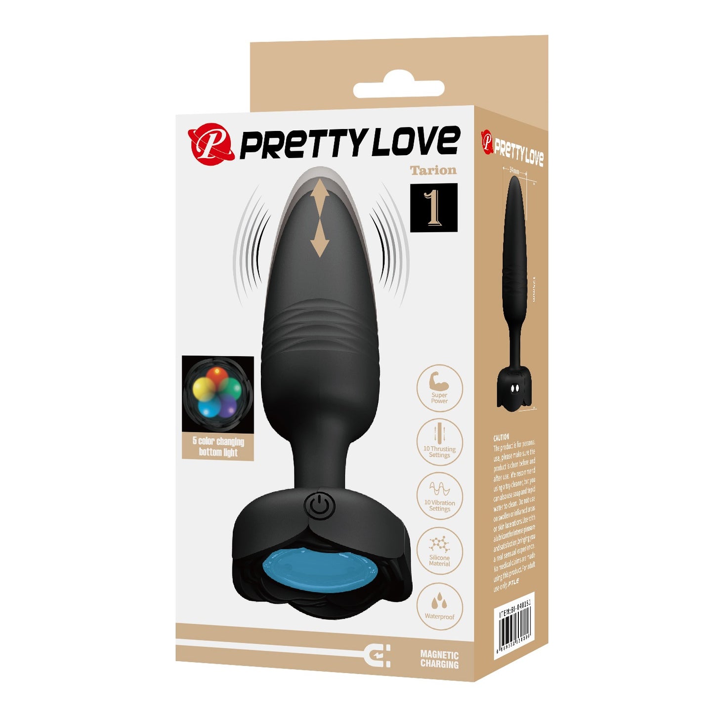 Pretty Love Tarion 1 Thrusting LED Light Butt Plug