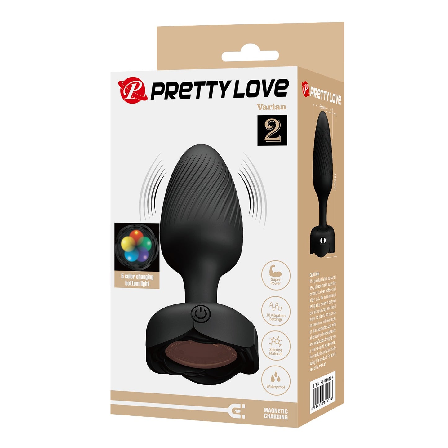 Pretty Love Varian 2 Rechargeable LED Light Butt Plug