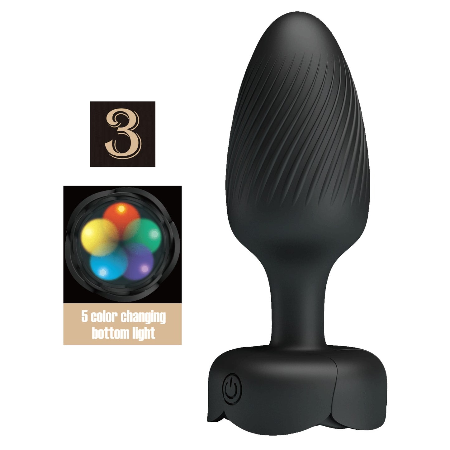 Pretty Love Osborn 3 Rechargeable LED Light Butt Plug