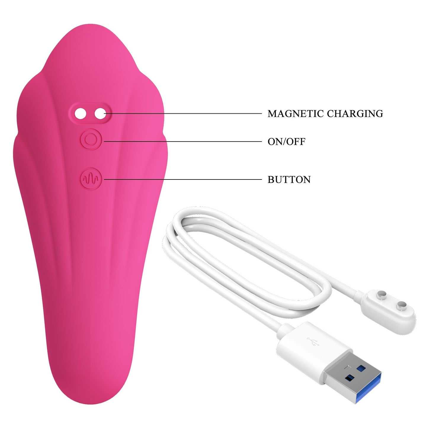 Pretty Love Nemo Rechargeable Vibrator with Clitoral Stimulator