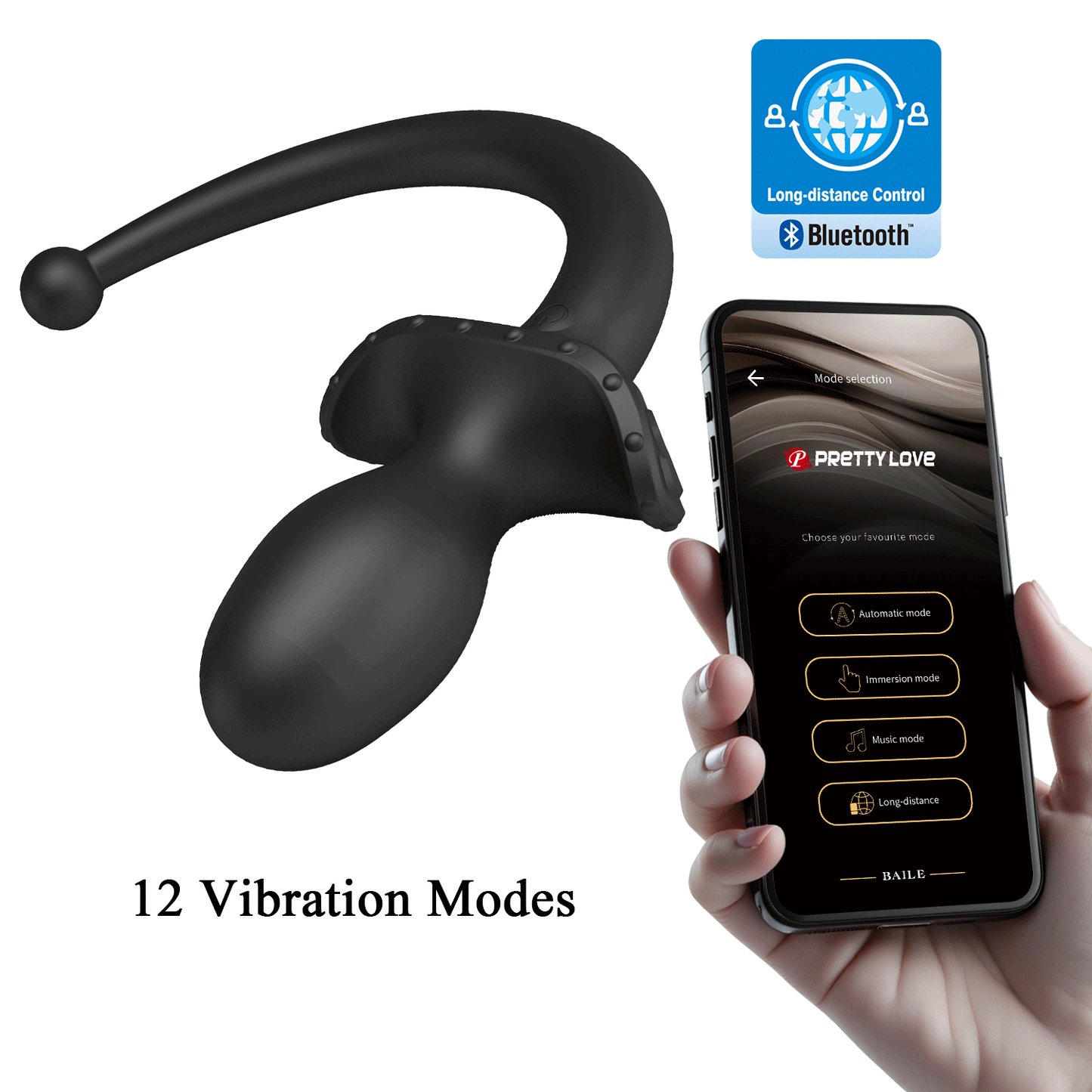 Pretty Love Anthony Wearable Anal Plug with App Control