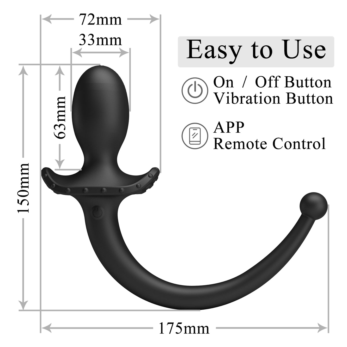 Pretty Love Anthony Wearable Anal Plug with App Control