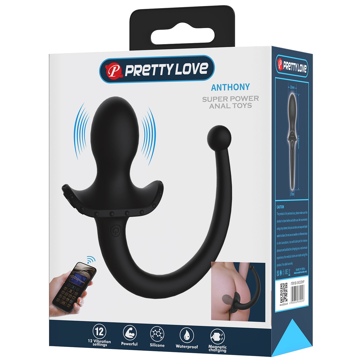 Pretty Love Anthony Wearable Anal Plug with App Control