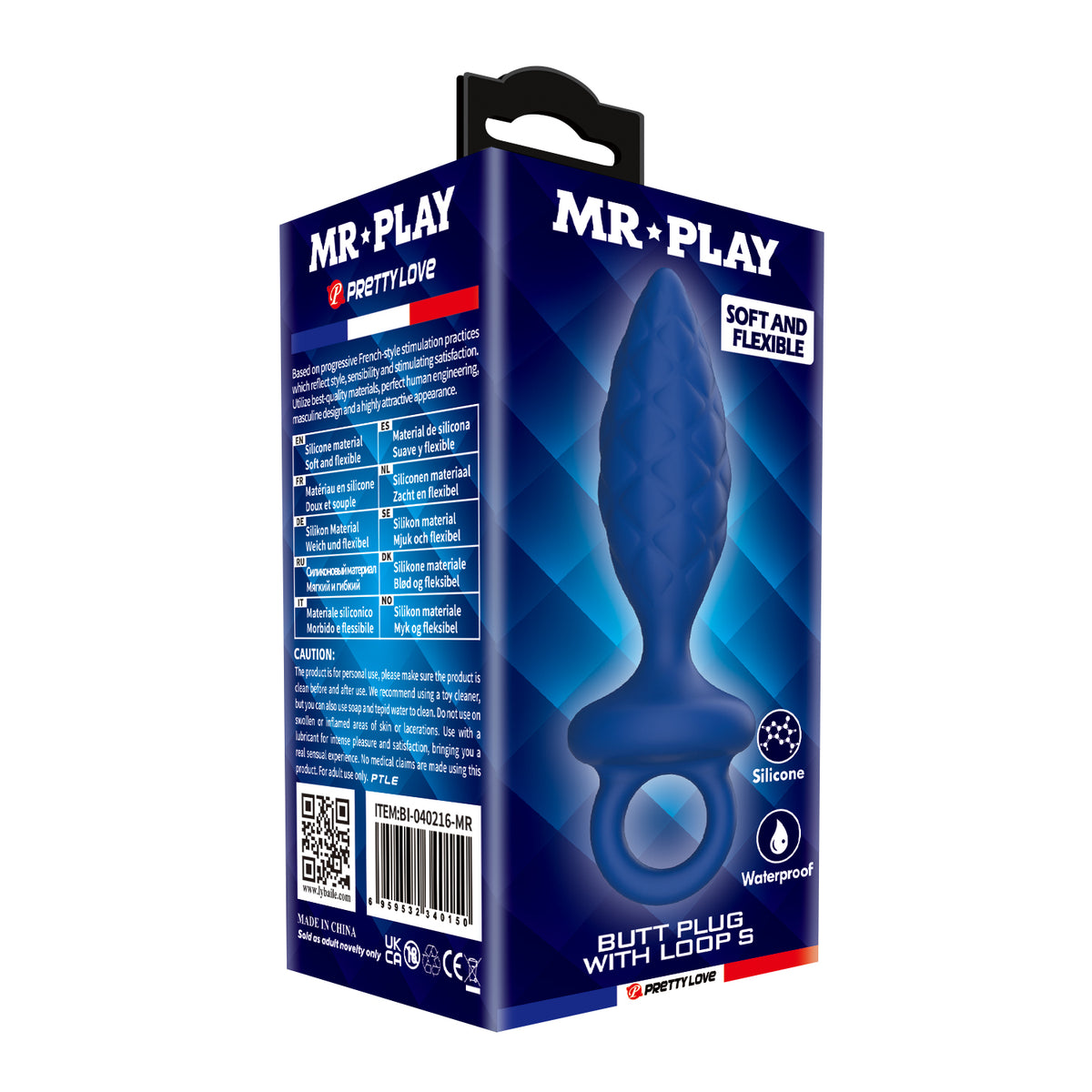 Mr Play Richard Small Silicone Butt Plug with Loop