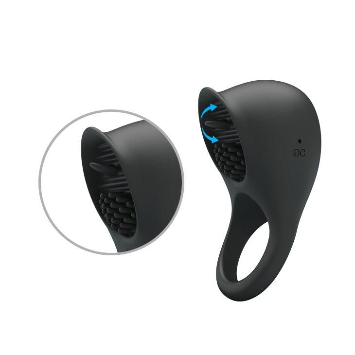 Pretty Love Rechargeable Ring Shaking II Cock Ring with Clit Licking