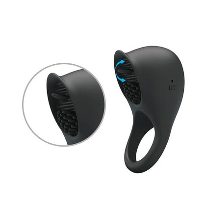 Pretty Love Rechargeable Ring Shaking II Cock Ring with Clit Licking