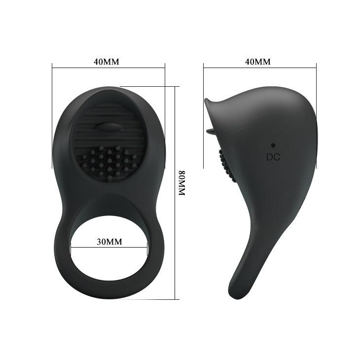 Pretty Love Rechargeable Ring Shaking II Cock Ring with Clit Licking