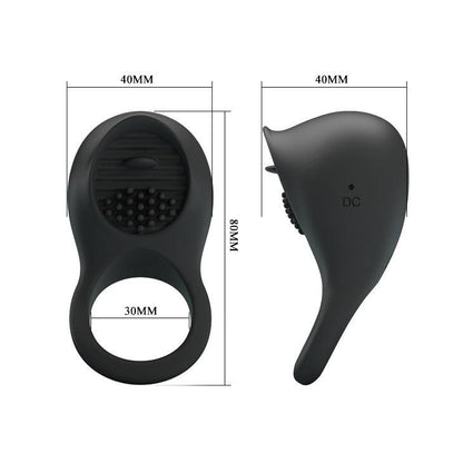 Pretty Love Rechargeable Ring Shaking II Cock Ring with Clit Licking