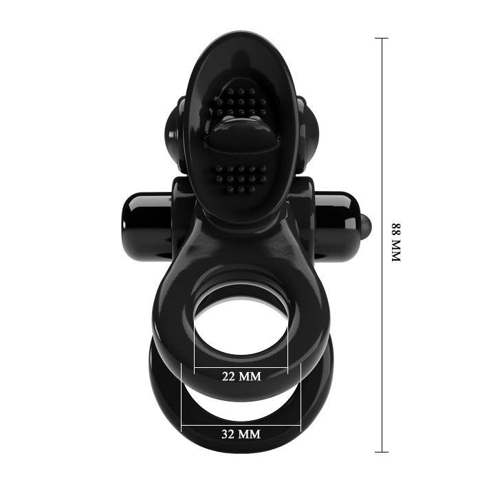 Pretty Love Vibrating Clit Flicker Cock Ring