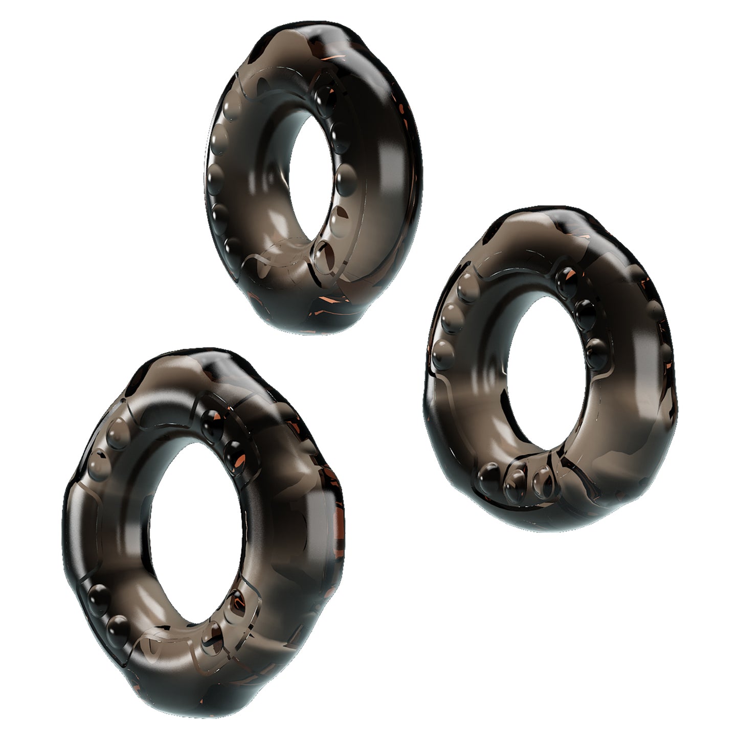 Baile Yvonne Stretchy Cock Ring Set 3pc