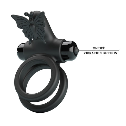 Pretty Love Passion Silicone Vibrating Penis & Ball Ring
