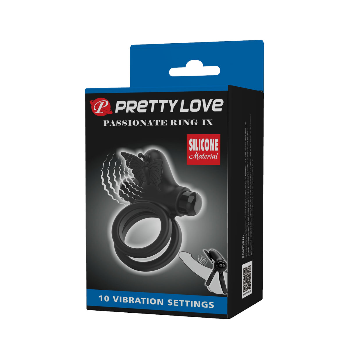 Pretty Love Passion Silicone Vibrating Penis & Ball Ring