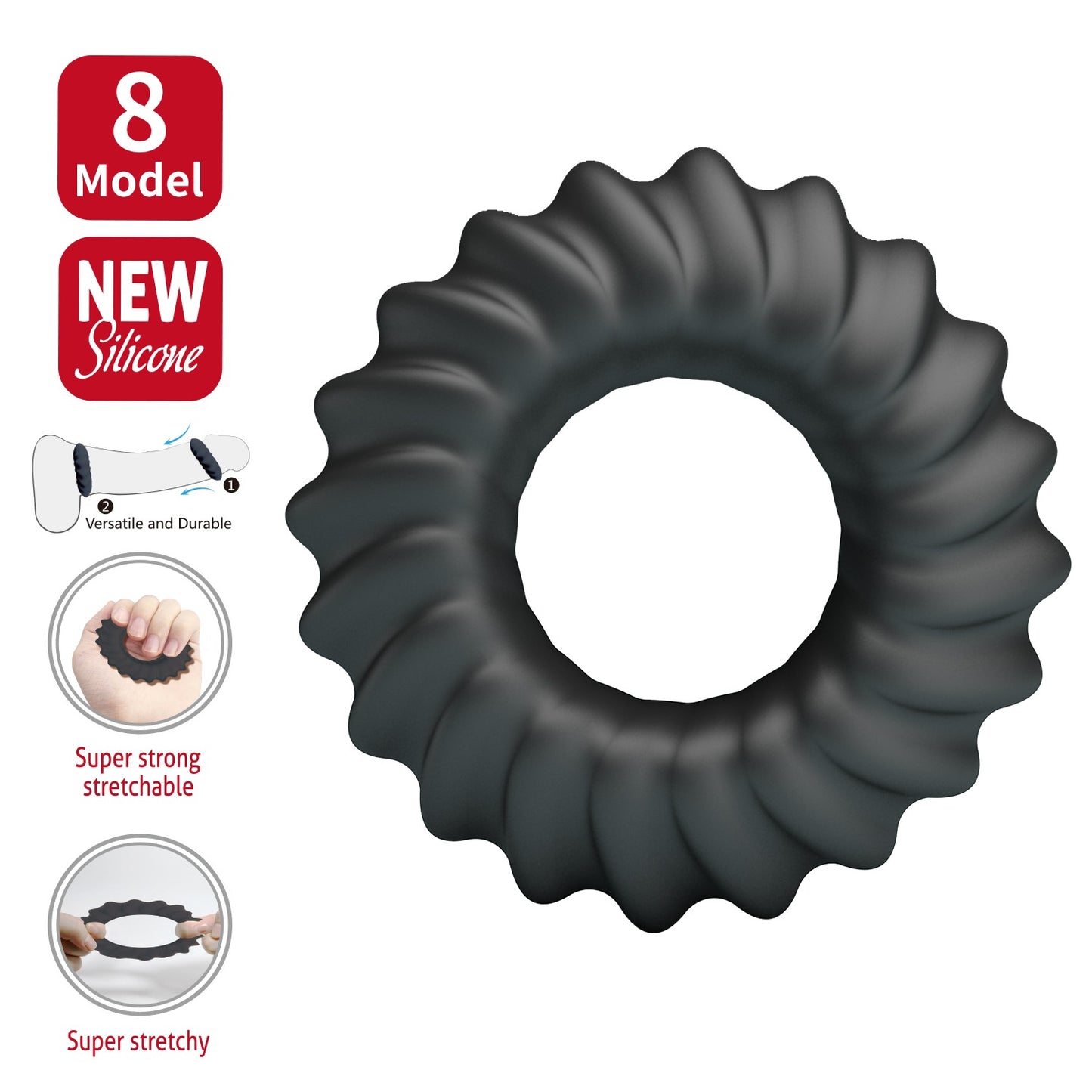 Baile Crazy Bull Fitz Silicone Cock Ring