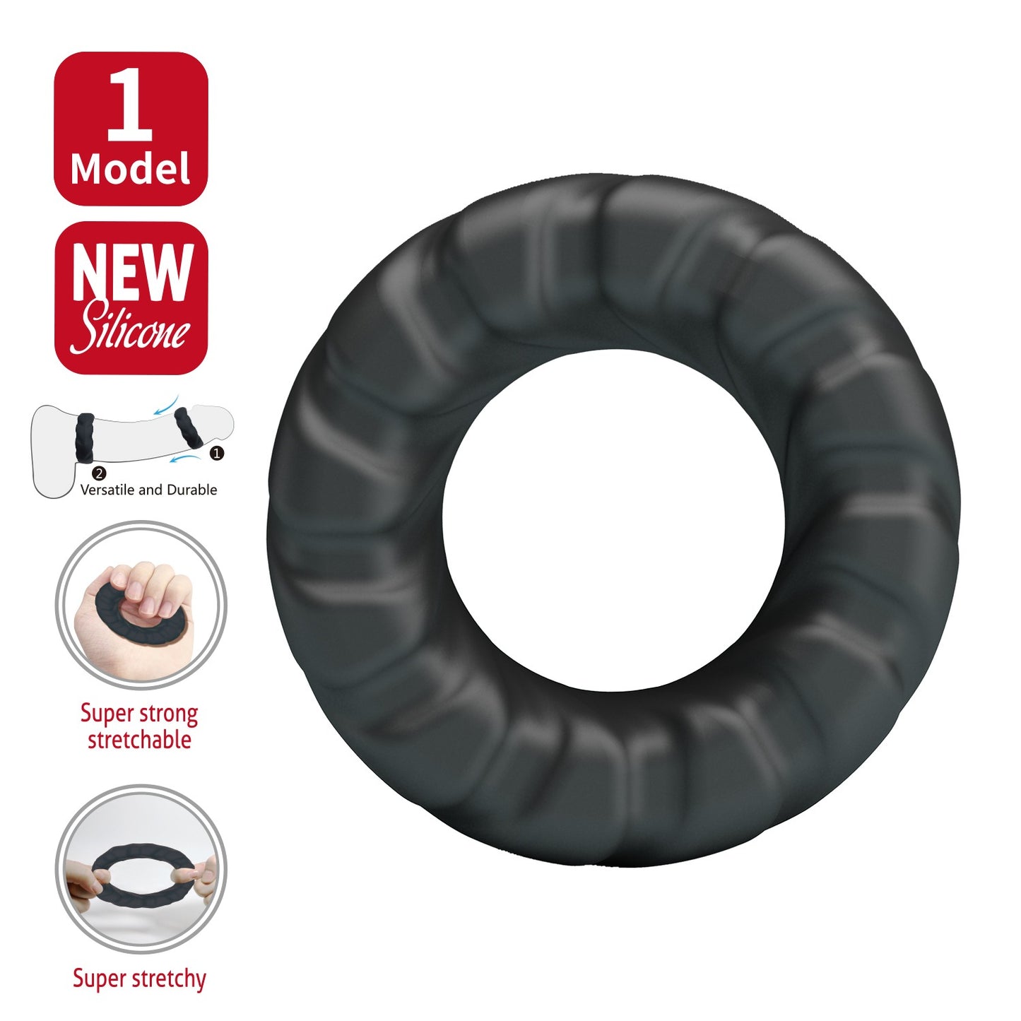 Crazy Bull Jeriko Super Soft Silicone Cock Ring