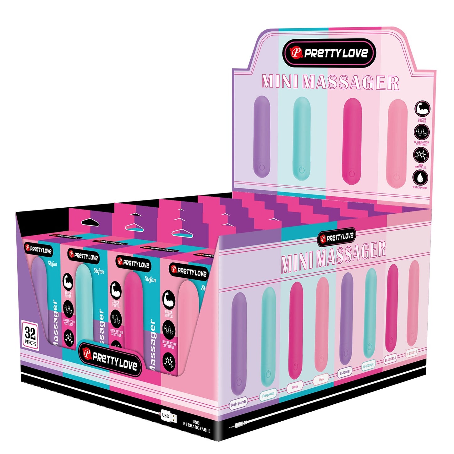 Pretty Love Rechargeable 10 Function Mini Bullet