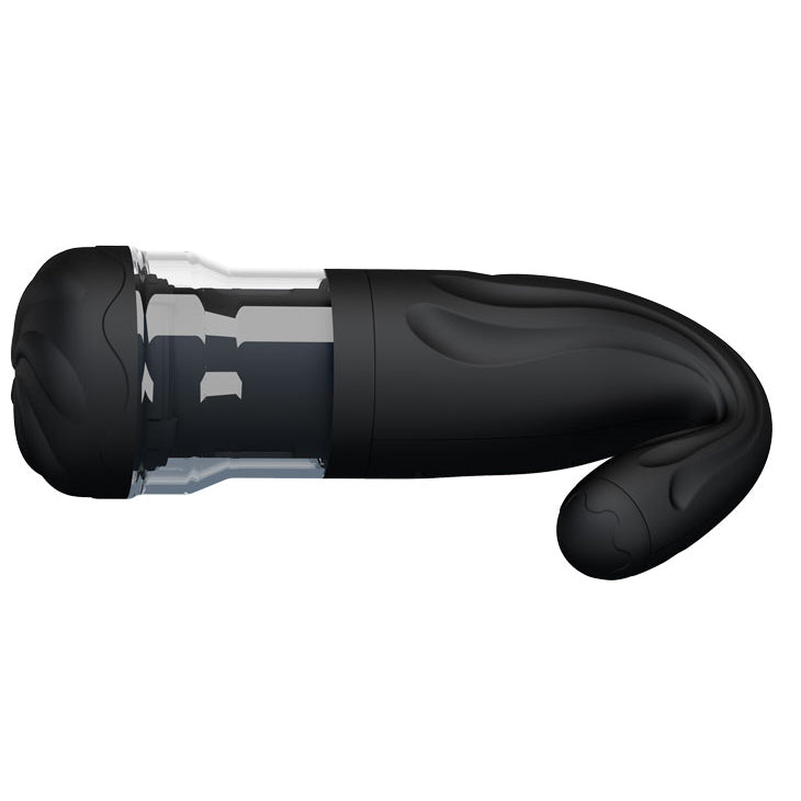 Pretty Love by Baile Rechargeable Thrusting Masturbator Breton - Black & Clear