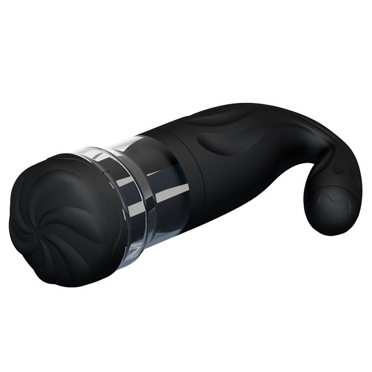 Pretty Love by Baile Rechargeable Thrusting Masturbator Breton - Black & Clear