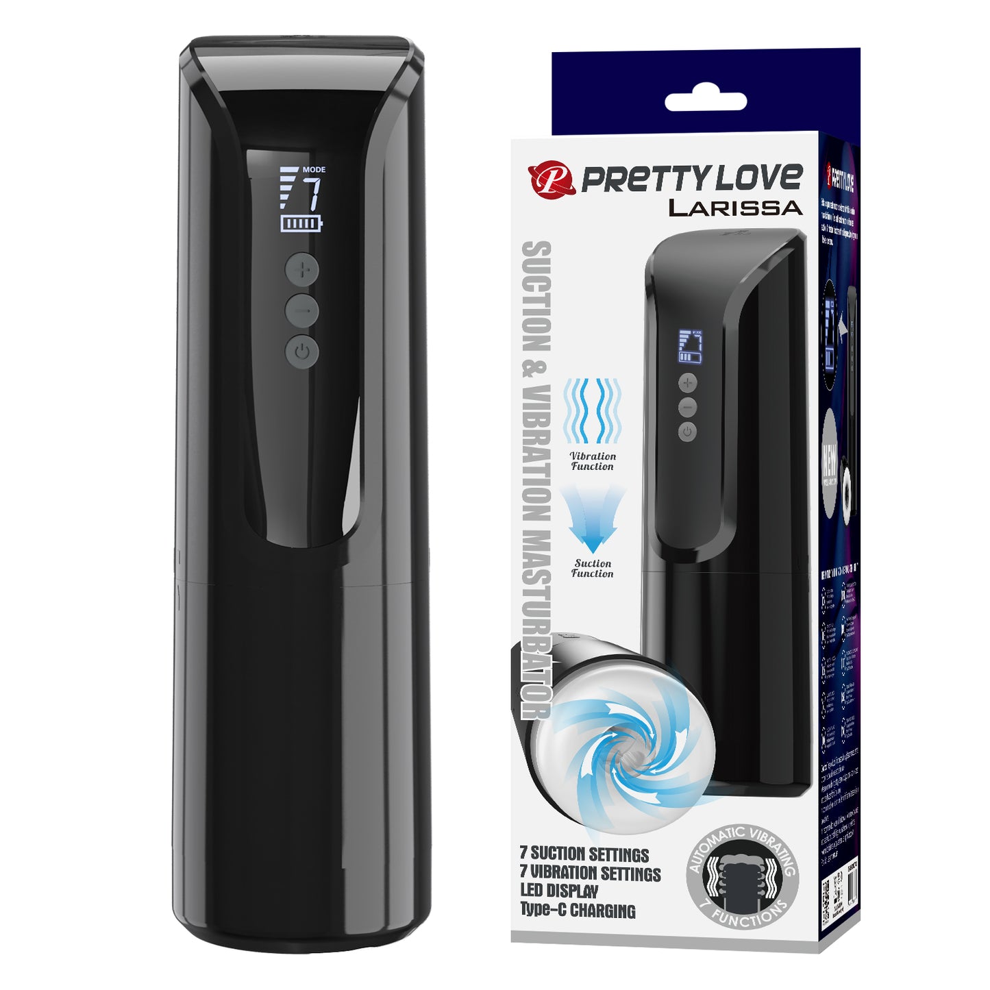 Pretty Love Larissa Vibrating & Suction Masturbator