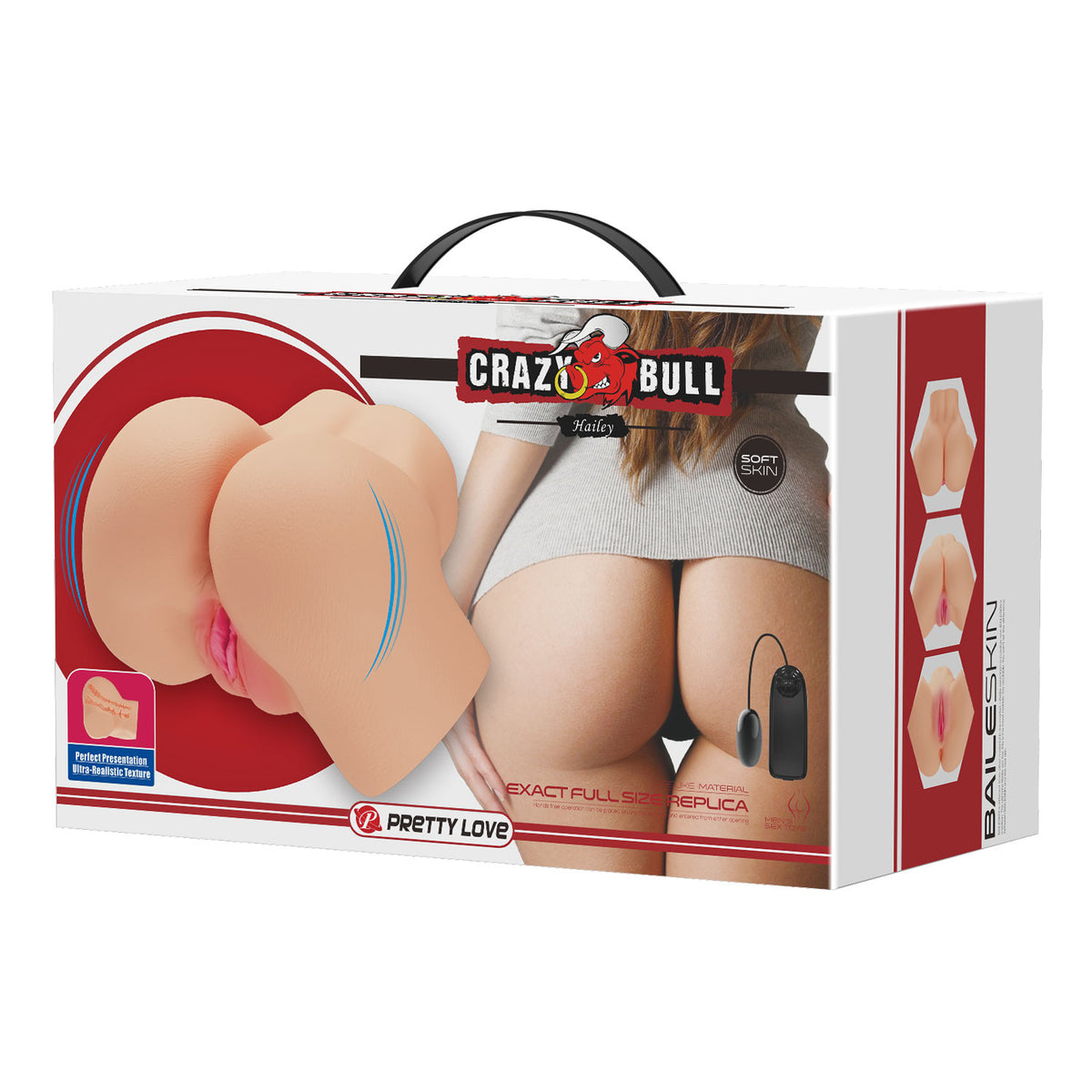Crazy Bull Hailey Lifelike Double Entry Vibrating Masturbator 1.5kg