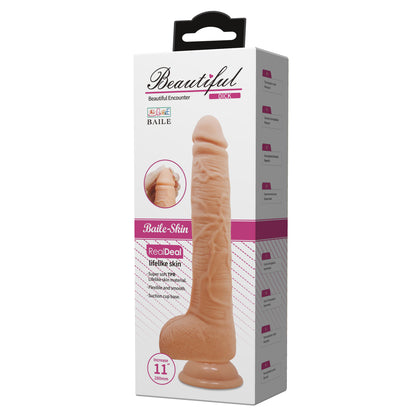 Beautiful Encounter Dick 11" Realistic Dildo with Balls