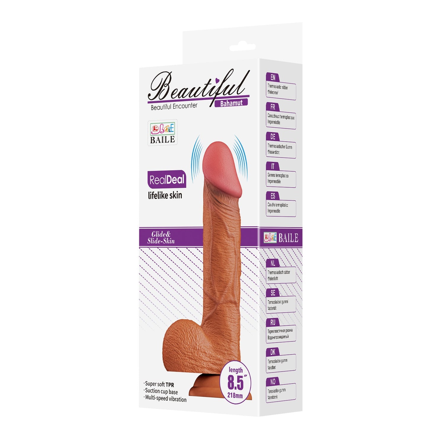Beautiful Encounter Bahamut Vibrating 8.5" Realistic Dildo