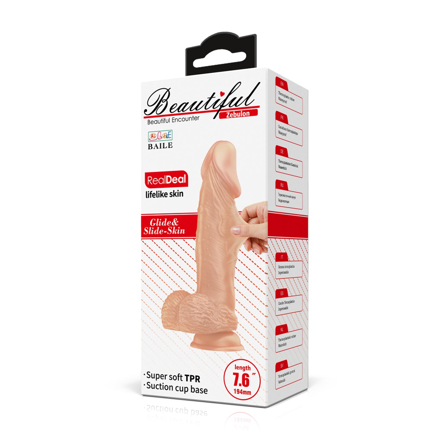 Pretty Love Zebulon 7.6'' Realistic Dildo with Balls