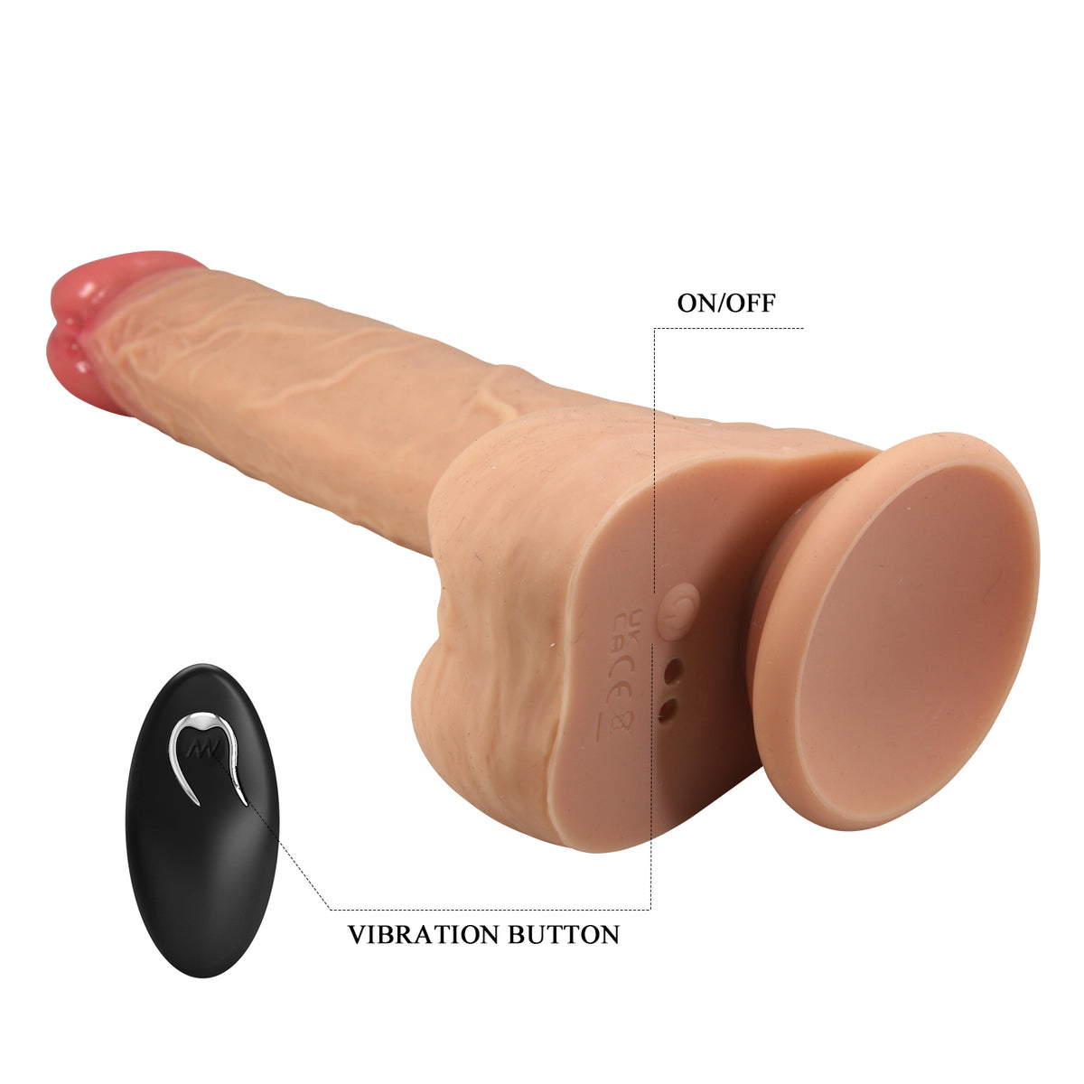 Pretty Love Jonathan 8.3" Thrusting Vibrator with Remote Control