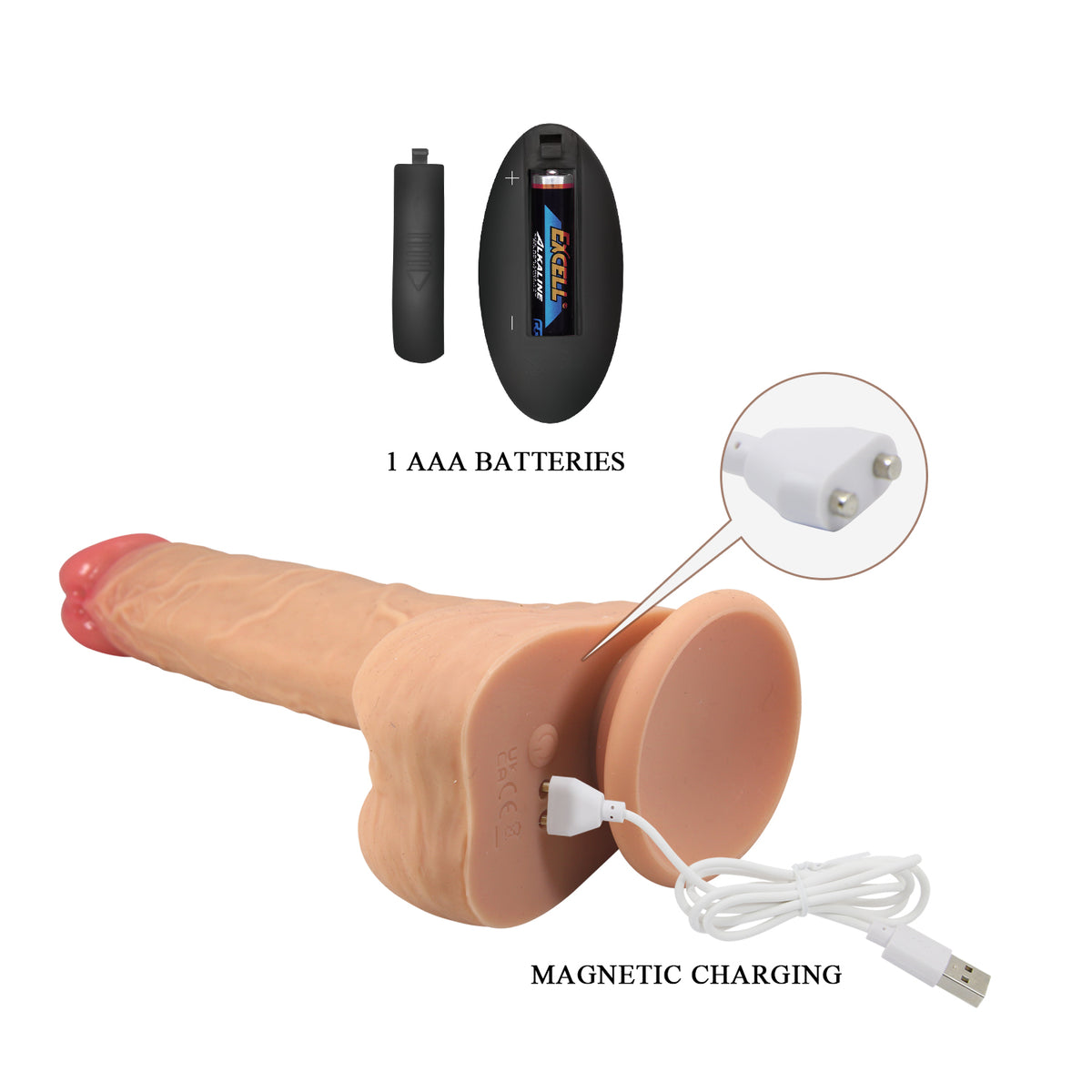Pretty Love Jonathan 8.3" Thrusting Vibrator with Remote Control