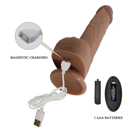Pretty Love Tommy 8.9" Thrusting & Vibrating Dildo with Remote Control