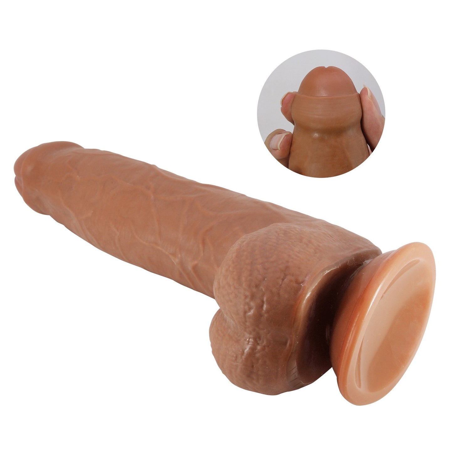 Pretty Love Draco 9.2" Sliding Skin Dildo with Balls