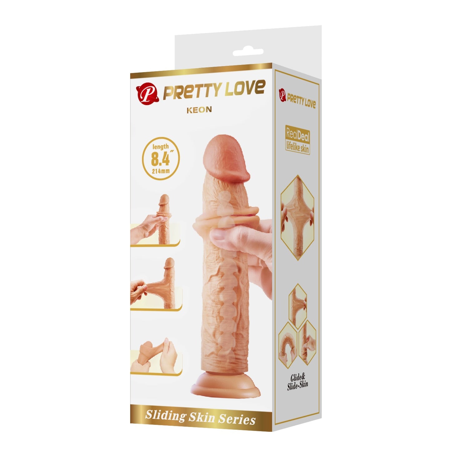Pretty Love Keon 8.4" Sliding Skin Dildo