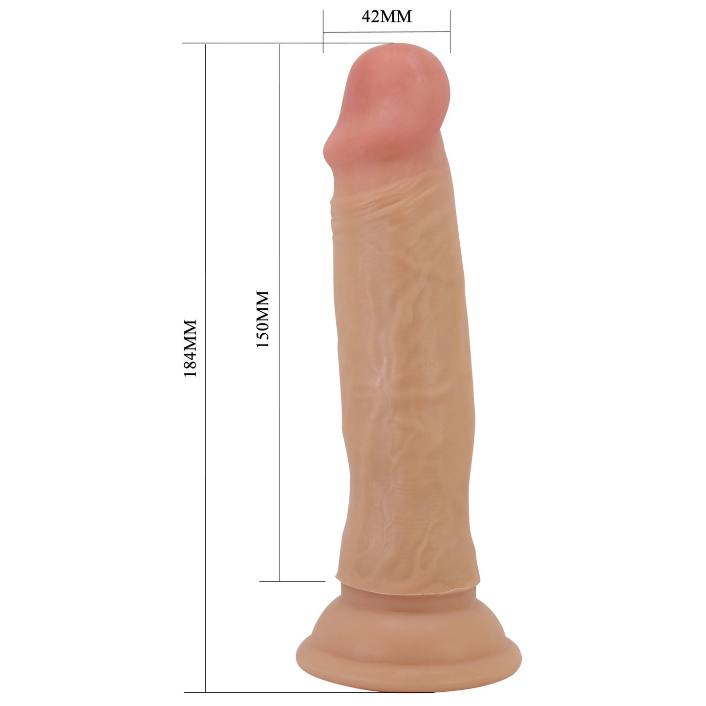 Pretty Love Quentin 7.2" Sliding Skin Realistic Dildo