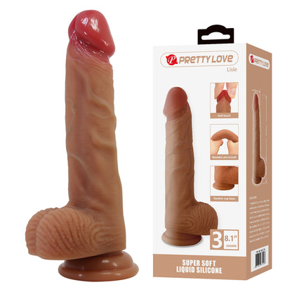 Pretty Love Lisle 8.1" Super Soft Liquid Silicone Dildo