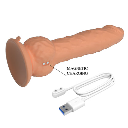 Pretty Love Eren 8.1" Thrusting & Vibrating Silicone Dildo
