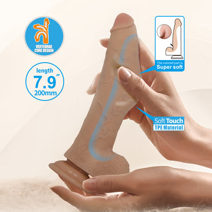 Pretty Love Fabian 9.1" Soft Touch Realistic Dildo