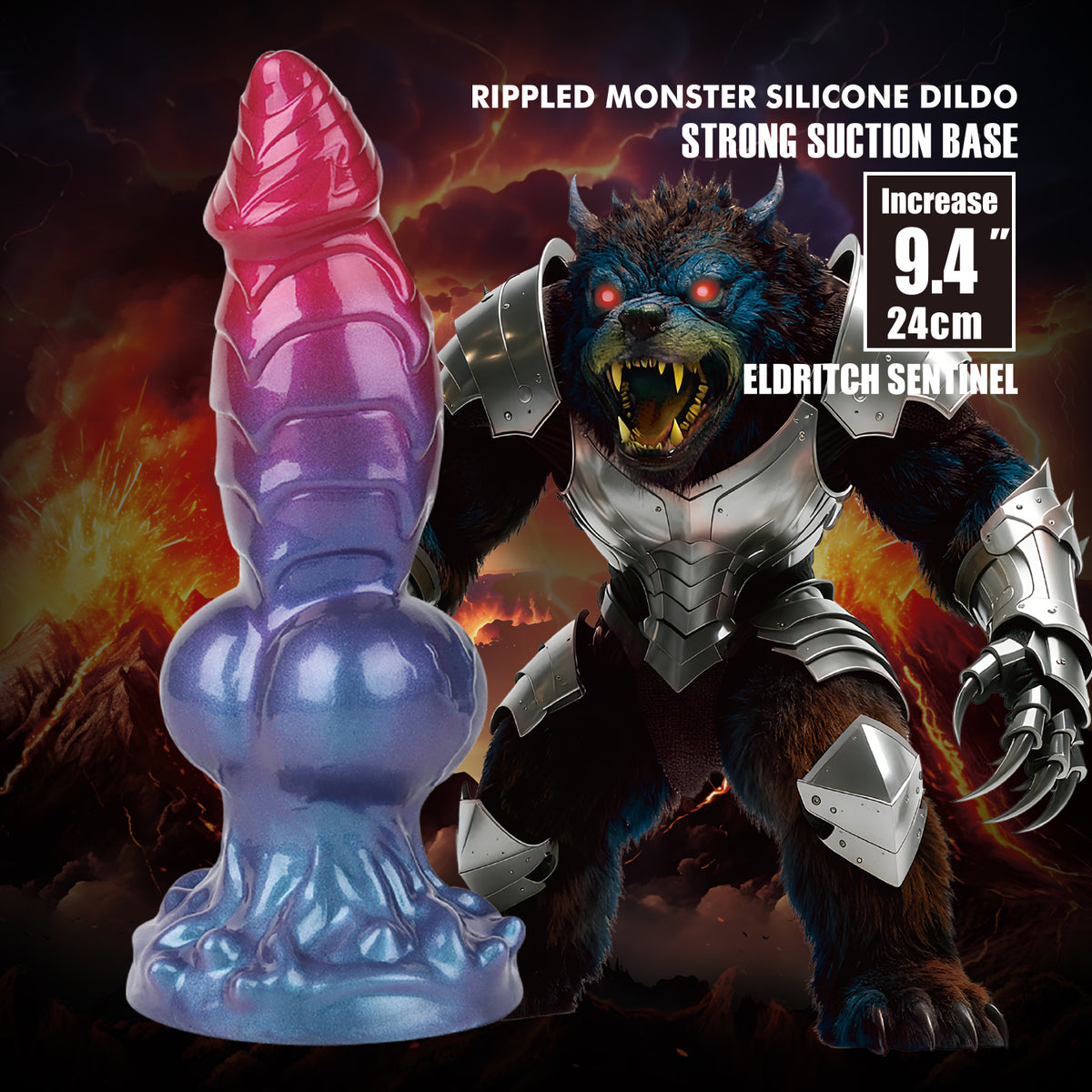 Pretty Love Power Monsters Eldritch Sentinel 9.4" Rippled Monster Dildo