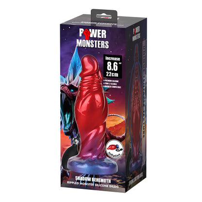 Power Monsters Shadow Behemoth 8.6" Rippled Inflatable Dildo