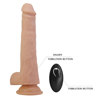 Pretty Love Miles Thrusting & Rotating 9.3" Realistic Dildo with Remote Control