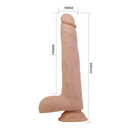Pretty Love Nolan Thrusting & Rotating 9.7" Dildo with Remote Control