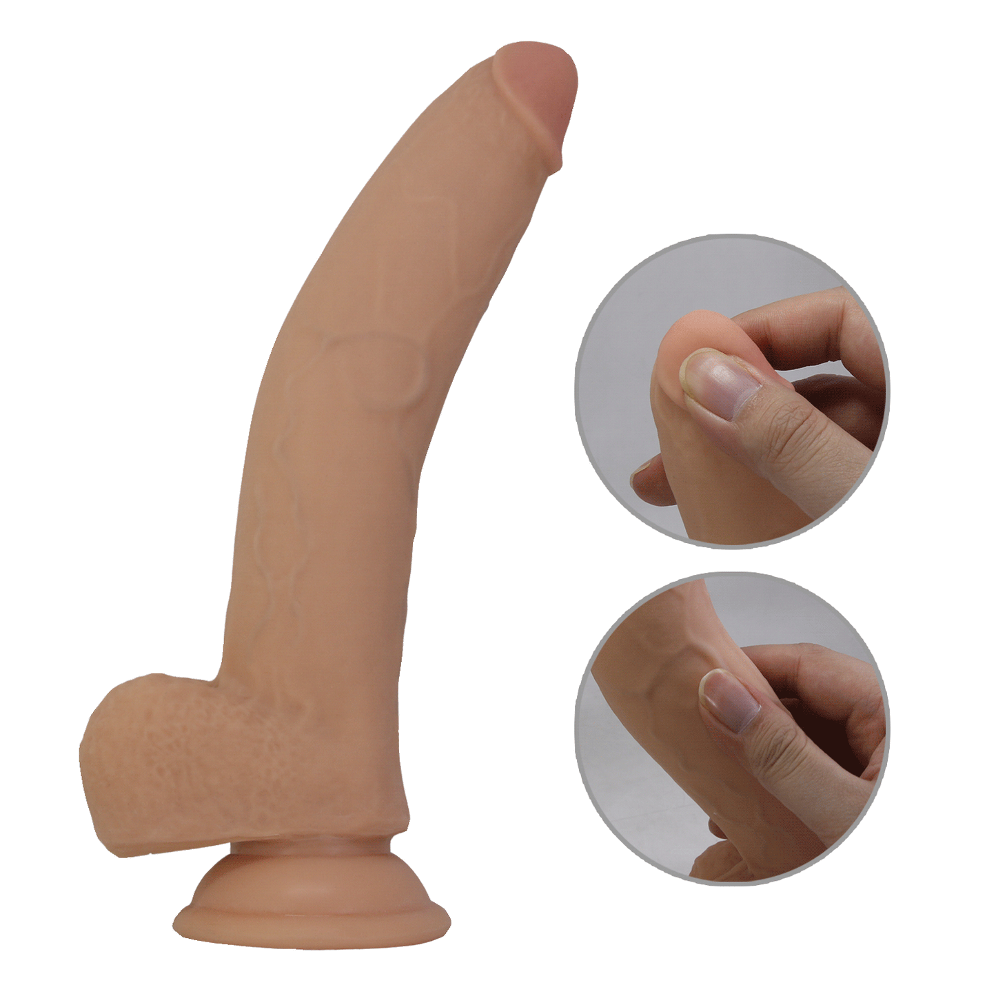 Pretty Love Ercument 7.1" Soft Touch Sliding Skin Dildo