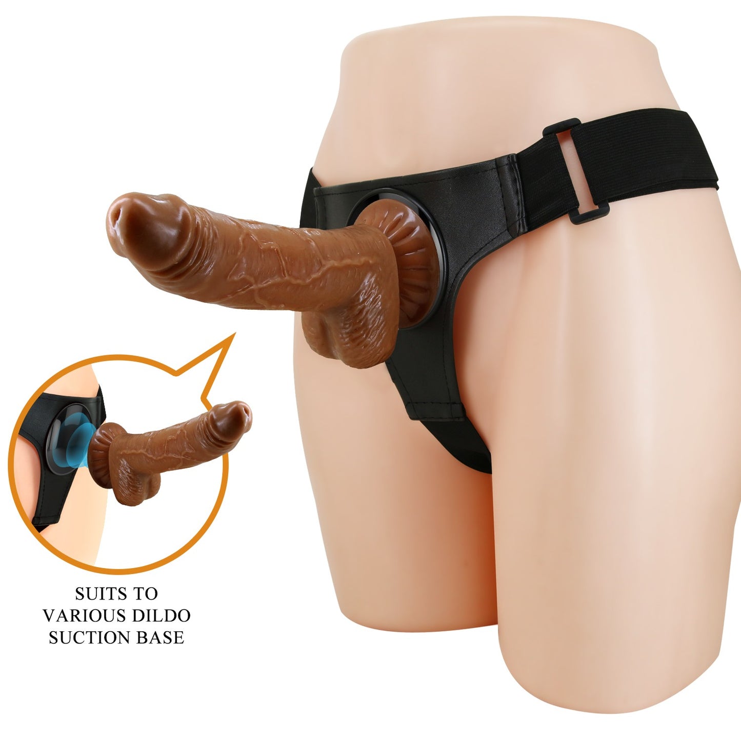 Pretty Love Micheal Universal Strap-On Harness with 7" Dildo