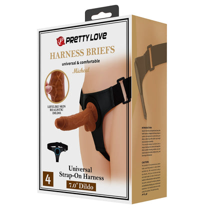 Pretty Love Micheal Universal Strap-On Harness with 7" Dildo