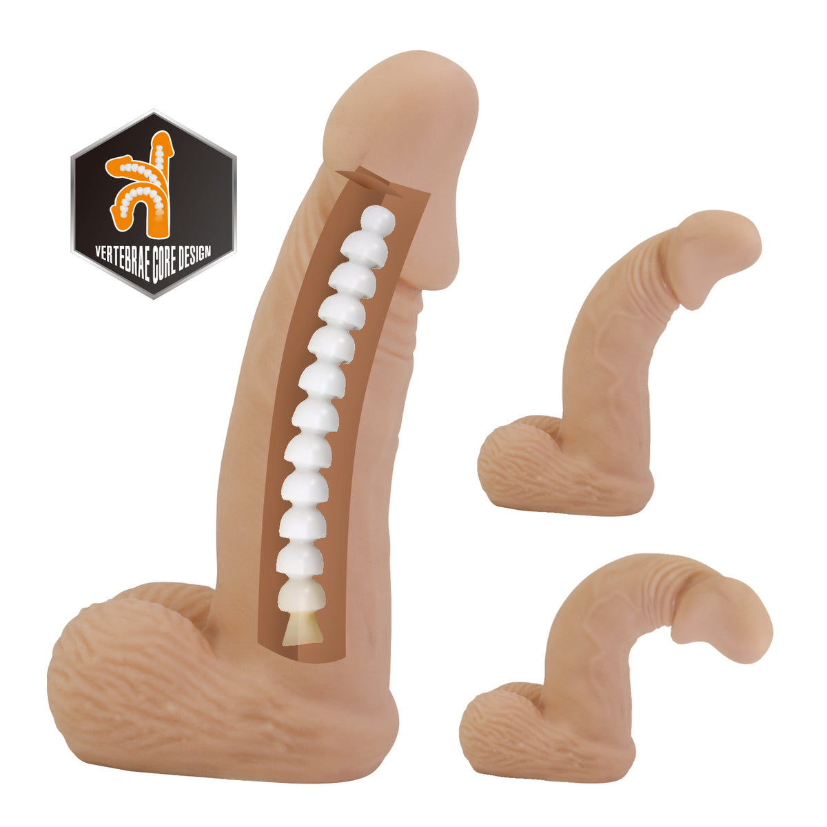 Pretty Love Zane Strap-On Harness 6.69" Sliding Skin Dildo