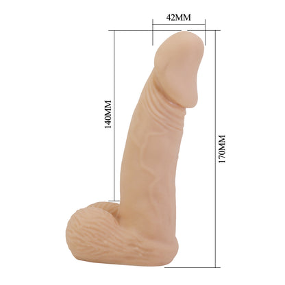 Pretty Love Zane Strap-On Harness 6.69" Sliding Skin Dildo