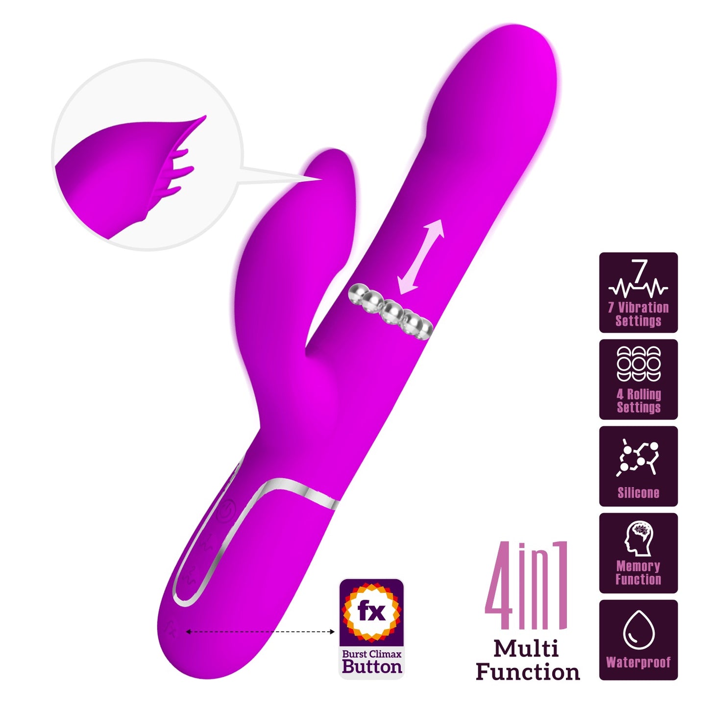 Pretty Love Twinkled Tenderness Rolling Rabbit Vibrator - Falin