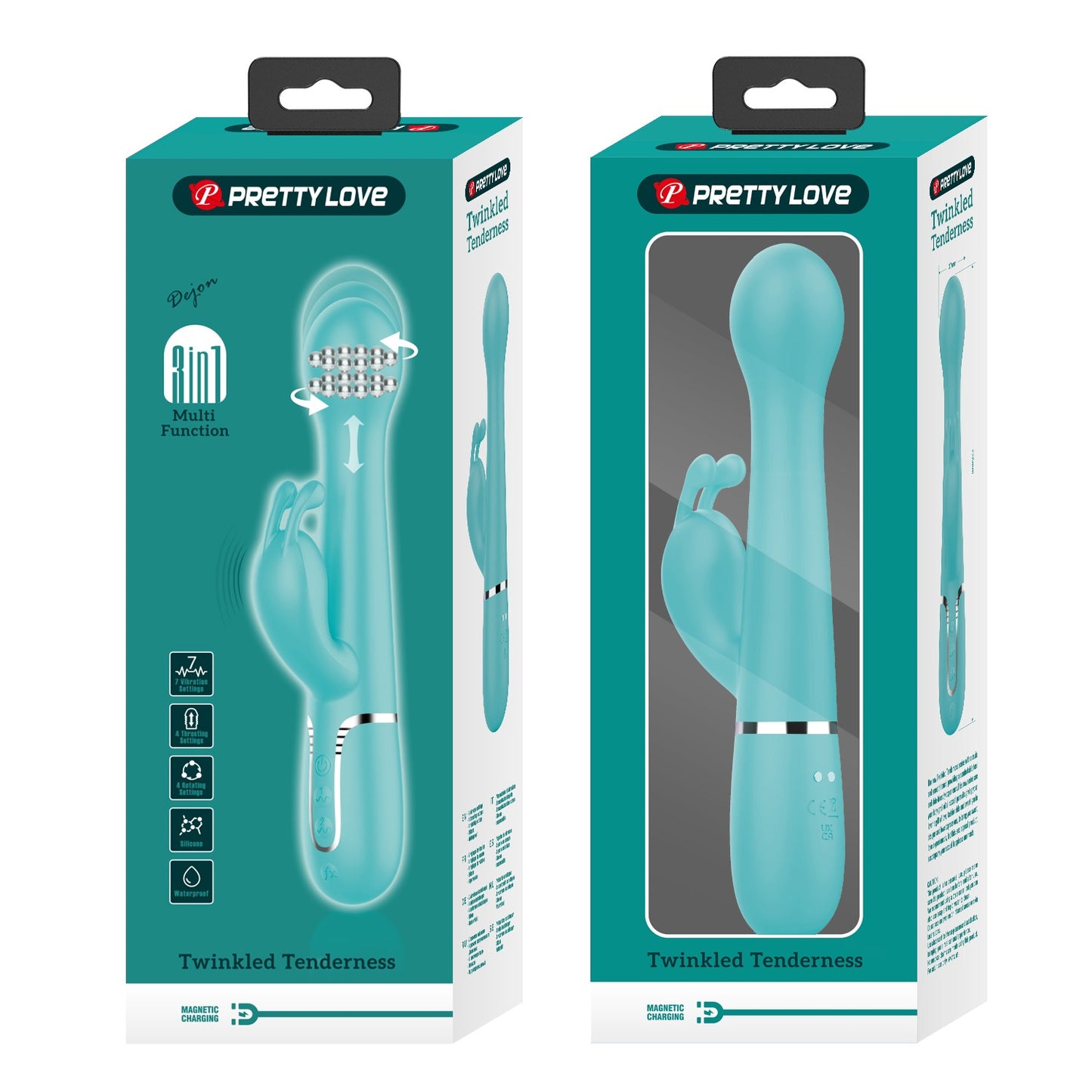 Pretty Love Twinkled Tenderness Thrusting & Rotating Rabbit Vibrator - Dejon