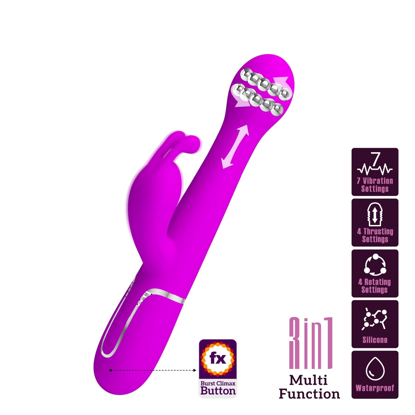 Pretty Love Twinkled Tenderness Thrusting & Rotating Vibrator - Dejon
