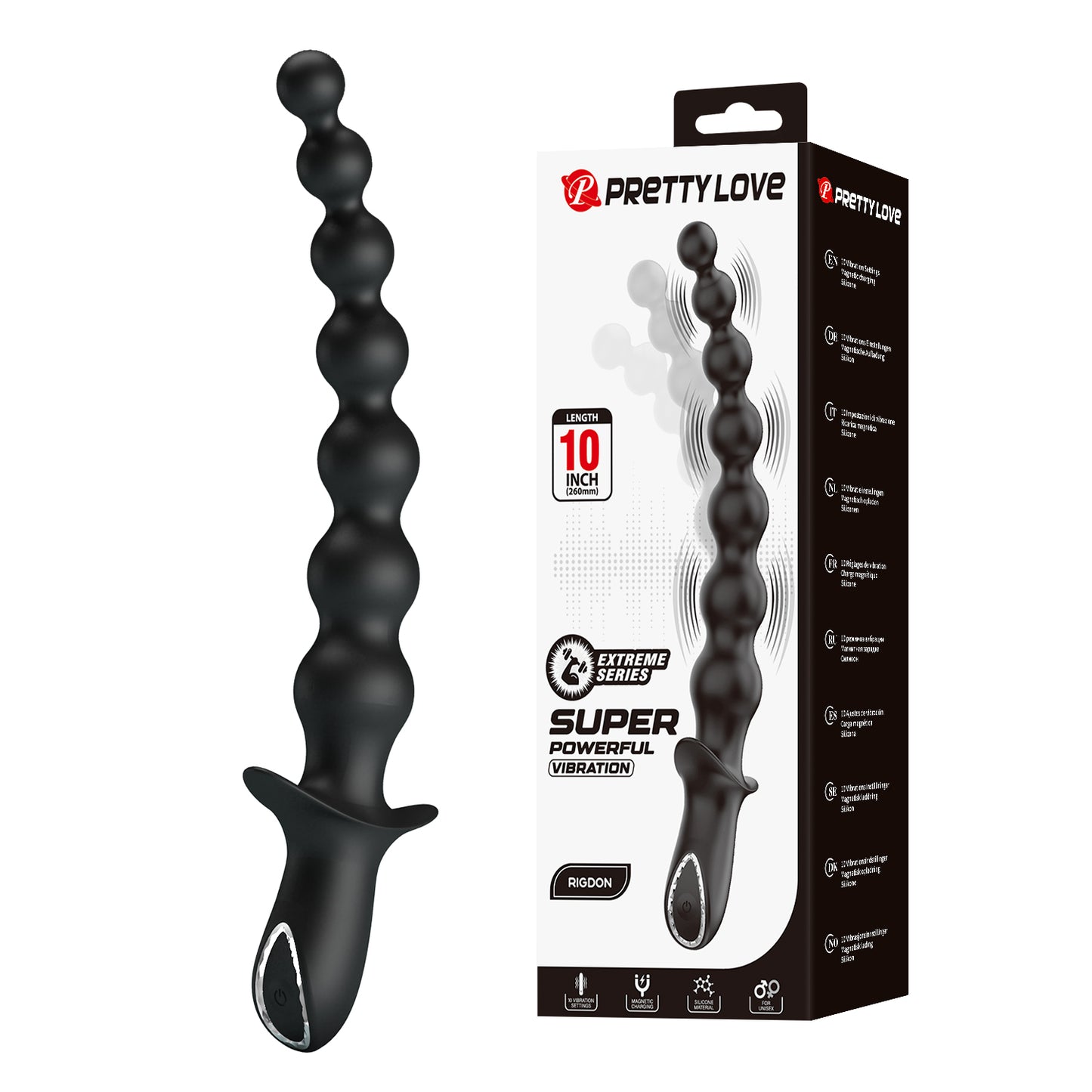 Pretty Love Rigdon 10" Vibrating Power Anal Beads