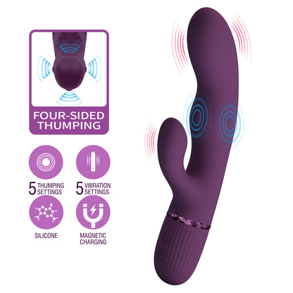 Pretty Love Zach Four Side Thumping Rabbit Vibrator
